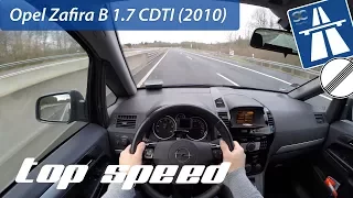 Opel Zafira B 1.7 CDTI (2010) on German Autobahn - POV Top Speed Drive