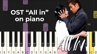 Из сериала Ва Банк | OST "All in" on piano | Korean drama soundtrack   한국 드라마 사운드트랙