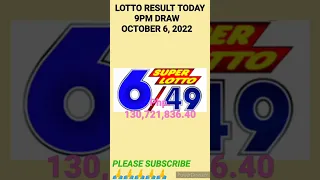 SUPER LOTTO 6 49 RESULT TODAY || SUPER LOTTO 6/49 RESULT TODAY 9PM #shorts