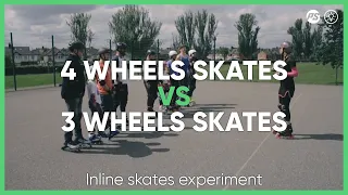 3 wheels VS 4 wheels - inline skates experiment