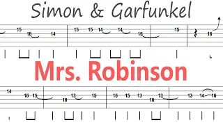 Simon & Garfunkel - Mrs. Robinson / Guitar Solo Tab+BackingTrack