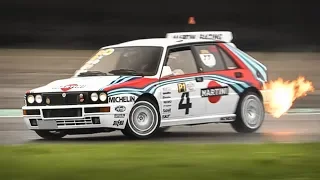 Lancia Delta HF Integrale Evoluzione having fun on wet & slippery track!