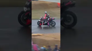 Lorenzo Savadori's spectacular MotoGP burnout at Goodwood