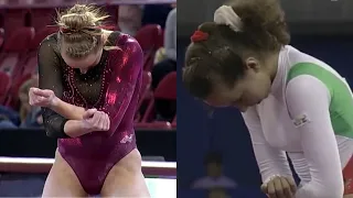 Jessica Hutchinson doing her mom's (Silvia Mitova) 1992 Olympic floor routine