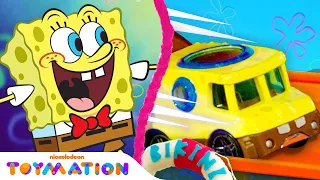 SpongeBob Toy Cars Super Speed RACE in Bikini Bottom! 🚗 | Toymation