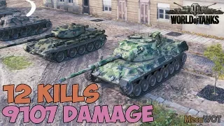 World of Tanks | Leopard 1   | 12 KILLS | 9107 Damage - Replay Gameplay 1080p 60 fps