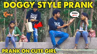 Doggy Style Prank On Cute Girl | Fake Dog Bark Prank @Nellai360