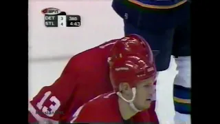 Pavel Datsyuk saves Red Wings with goal and assist vs Blues (4 dec 2003)
