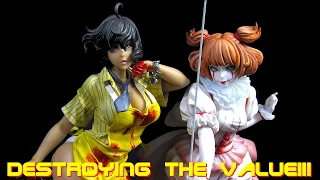 Kotobukiya Horror Bishoujo Pennywise (IT) And LeatherFace (TCM) Statue Figure - Destroying The Value