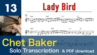 Lady Bird [1959] (Chet Baker) Solo Transcription #13