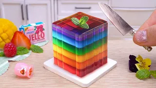 Rainbow Jelly Recipe Decorating Ideas | Amazing Miniature Colorful Cake ASMR Compilation