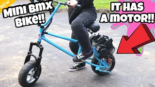 I Got A Gas Mini BMX Bike! Can I Trick it at the skatepark?!