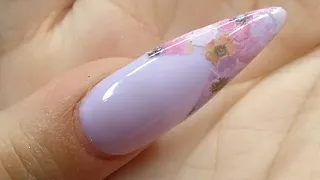 Easy transfer foil design nail hack #short