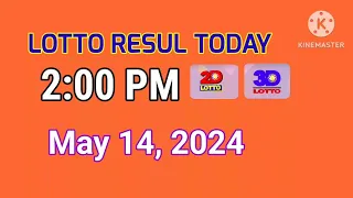 Lotto Result Today 2PM draw May 14, 2024 2D 3D PCSO#Lotto