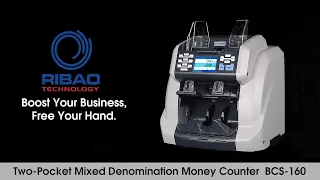 Ribao BCS-160 Mixed Bill Money Counter & Sorter for bank and small business