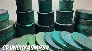 Green Thick Drums & Rounds | Oddly Satisfying | ASMR | Sleep Aid