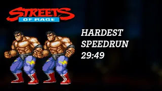 CO-OP: Hardest Speedrun 29:49 (Streets of Rage 2)