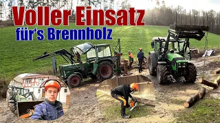 Hessen-Farmvlog# 77 Voller Einsatz beim Brennholz machen.