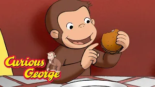 George tries a vegetarian burger  🐵 Curious George 🐵 Kids Cartoon 🐵 Kids Movies