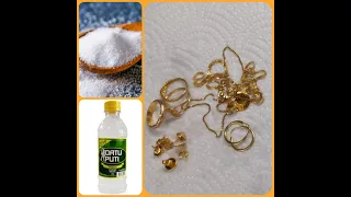 HOW TO CLEAN #GOLDJEWELRY by using SALT and VINEGAR