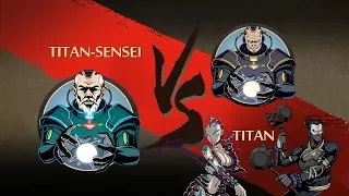 Shadow Fight 2 Super Titan-Sensei Vs Titan And Bodyguards