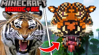 Building a Tiger Nether Portal in Minecraft Hardcore : A Unique Twist