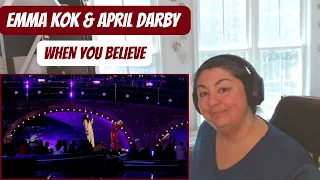 BEAUTIFUL RENDITION! EMMA KOK & APRIL DARBY | WHEN YOU BELIEVE