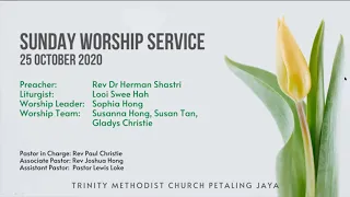 25 October 2020 - TMCPJ Sunday Morning Worship Service