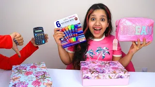 تحدي صندوق الغامض بأغراض المدرسة !!Mystery Box of Back to School Switch-Up Challenge