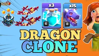 TH-13 SOLO ARMY⚔️ RED DRAGON🐲+CLONE SPELL🎭 BEST ATTACK STRATEGY COC | 2022 #clashofclans