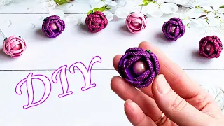 Цветы из глиттерного фоамирана за 5 минут / Easy DIY Glitter Foam Flowers