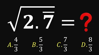 Simplify: Square root of 2.7 vinculum