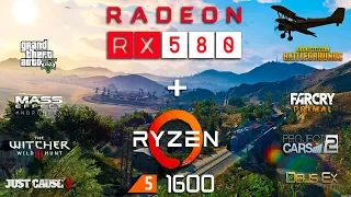 Radeon RX 580 + Ryzen 5 1600 Test in 8 Games