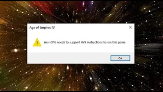 ✅age of empires 4 avx error fix