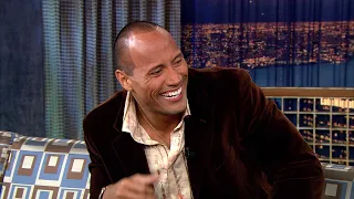 Dwayne "The Rock" Johnson's "Pebble" Popped Out While Wrestling | Late Night with Conan O’Brien