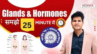 🔥 Glands & Hormones 🥳25 MInutes में | Railway Exams 2024 Special | Science By Neeraj Sir