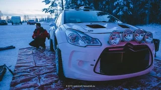 Arcitc Lapland flat-out Kruuda testing. New Citroen DS3 R5.