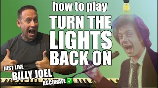 Cover  And Tutorial Turn The Lights Back On by Billy Joel - Learn To Play Piano With Shawn's Lesson