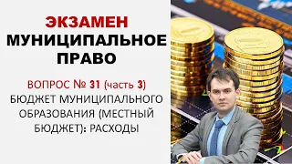 Бюджет муниципального образования: расходы, открытый бюджет | Экзамен по муниципальному праву