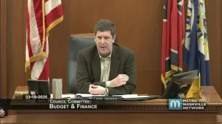 03/16/20 Council Committee: Budget & Finance