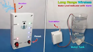 How to Make Wireless Water Level Indicator With Alarm 🔔  | Wireless Water Tank Overflow Alarm ⏰️