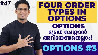 4 Types of Orders in Options Explained - Call and Put Option Advanced | Options Trading Malayalam 47