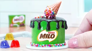 Amazing Rainbow Cake Decorating Ideas |  How to make Milo Ice Cream Cake