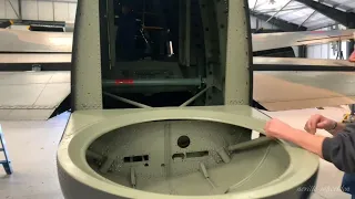 Video 89 Restoration of Lancaster NX611 Year 4. Fitting the tail wheel to the Lancaster.