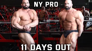 CHEST/TRICEPS & POSING | 11 DAYS OUT NY PRO