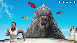 Giant GODZILLA Destroys LOS SANTOS In GTA 5 - Biggest Godzilla