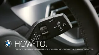 Operating the windscreen wipers without AUTO button on the lever – BMW How-To