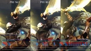 God of War 2 PS Vita vs PS3 vs PS2 Frame-Rate Test