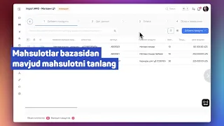 Ma'lumotlar bazasidan mavjud mahsulotni tanlang [UZ]