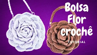 Aprenda a Fazer uma Bolsa de Crochê com Maxi Flor  Tutorial Passo a Passo! @marlythibes